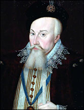 Robert Dudley, Earl of Leicester, c1588, by William Segar. Kenilworth Castle