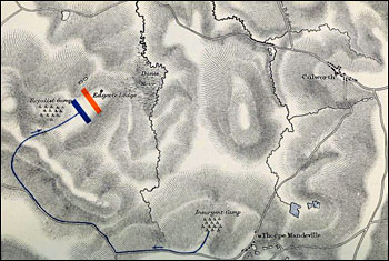 Battlemap of the Battle of Edgecote in the Wars of the Roses