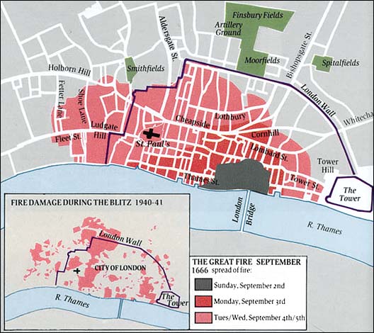 Map of the Spread of the Fire