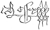 Signature of Henry Bourchier, Earl of Essex, from Doyle's 'Official Baronage'