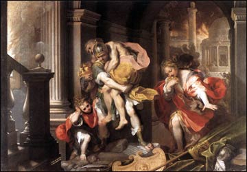 Federico Barocci. Aeneas' Flight from Troy, 1598.