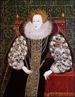 Queen Elizabeth by Unknown, c. 1570.