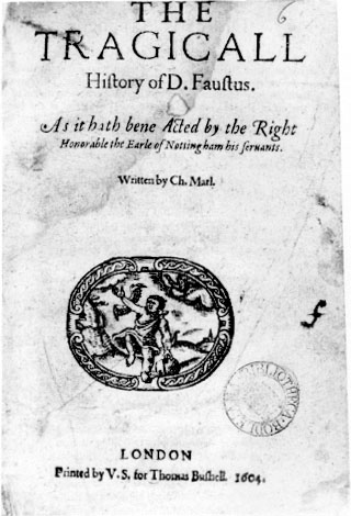 Title-page of Faustus A-text