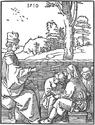 Durer Woodcut of a Schoolmaster