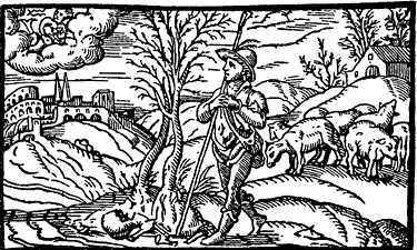 Woodcut from 'Shepheards Calender', January